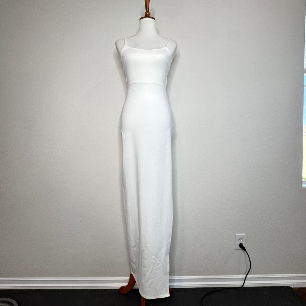 LOVERS + FRIENDS Karma Maxi Dress SMALL Creamy White Ponte Knit Engagement NWOT